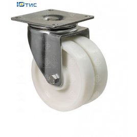 Колеса поворотные усиленные сдвоенные Серия 45 Twin Medium с крепежной панелью